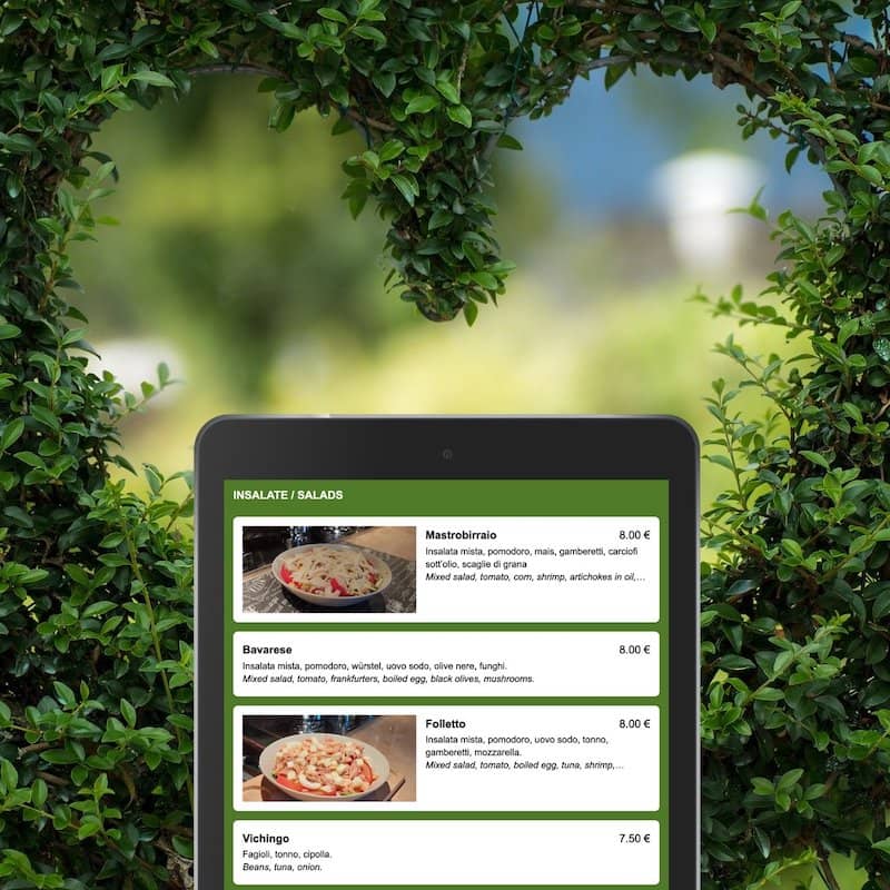Nature loves green menus on mobile