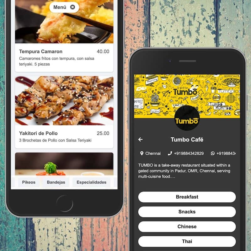 Some beautiful menu designs on smartphone